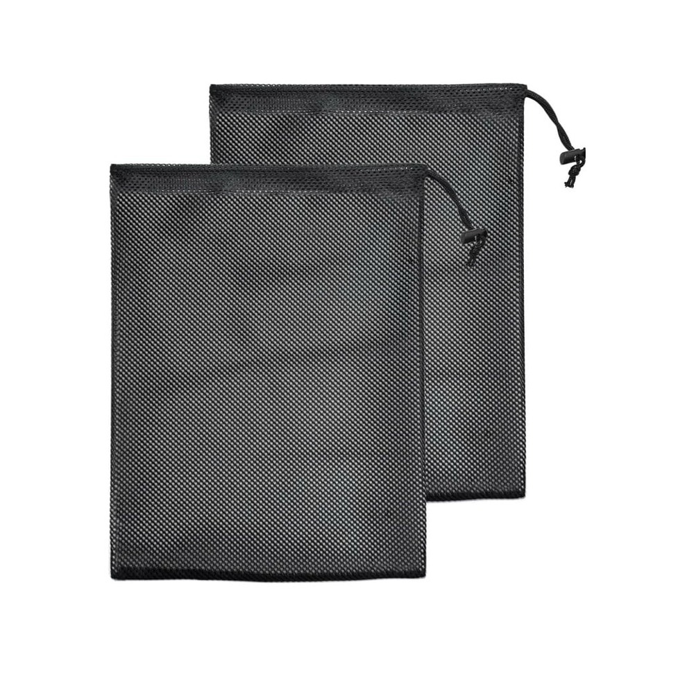 2pcs Black Pump Barrier Bags with Drawstring Sturdy Pump Filter Mesh Bag Pond Fi